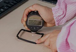 Prueba de presión de goma